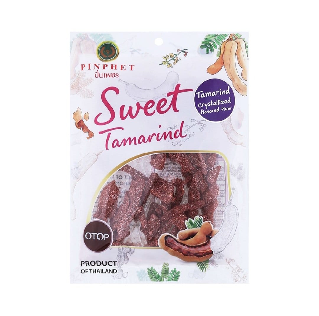 PINPHET Sweet Tamarind Crystallized Glavor Plum 100g.