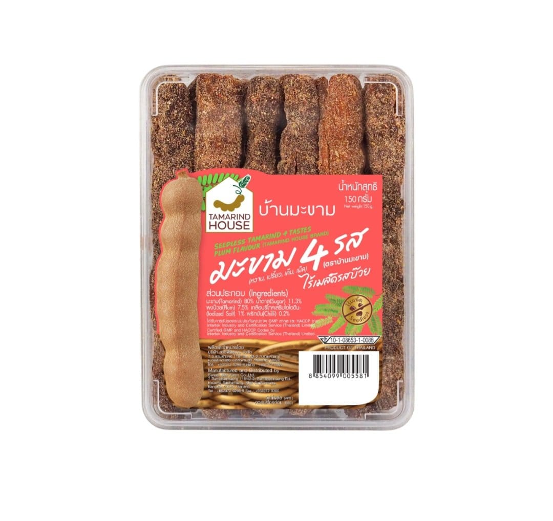 TAMARIND HOUSE Seedless Tamarind 4 Tastes Plum Flavour 150g.
