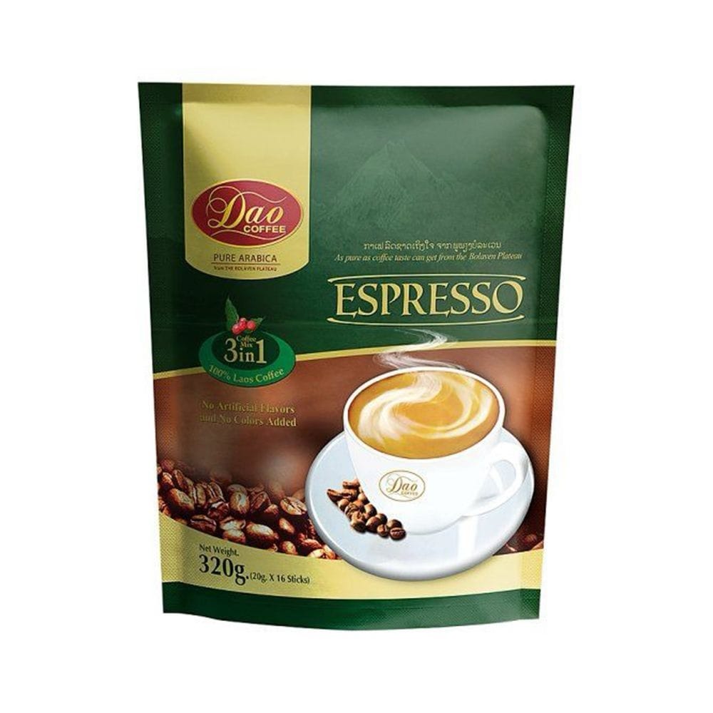DAO Coffee Espresso 3 in 1 (20g × 16 Sachets) 320g.