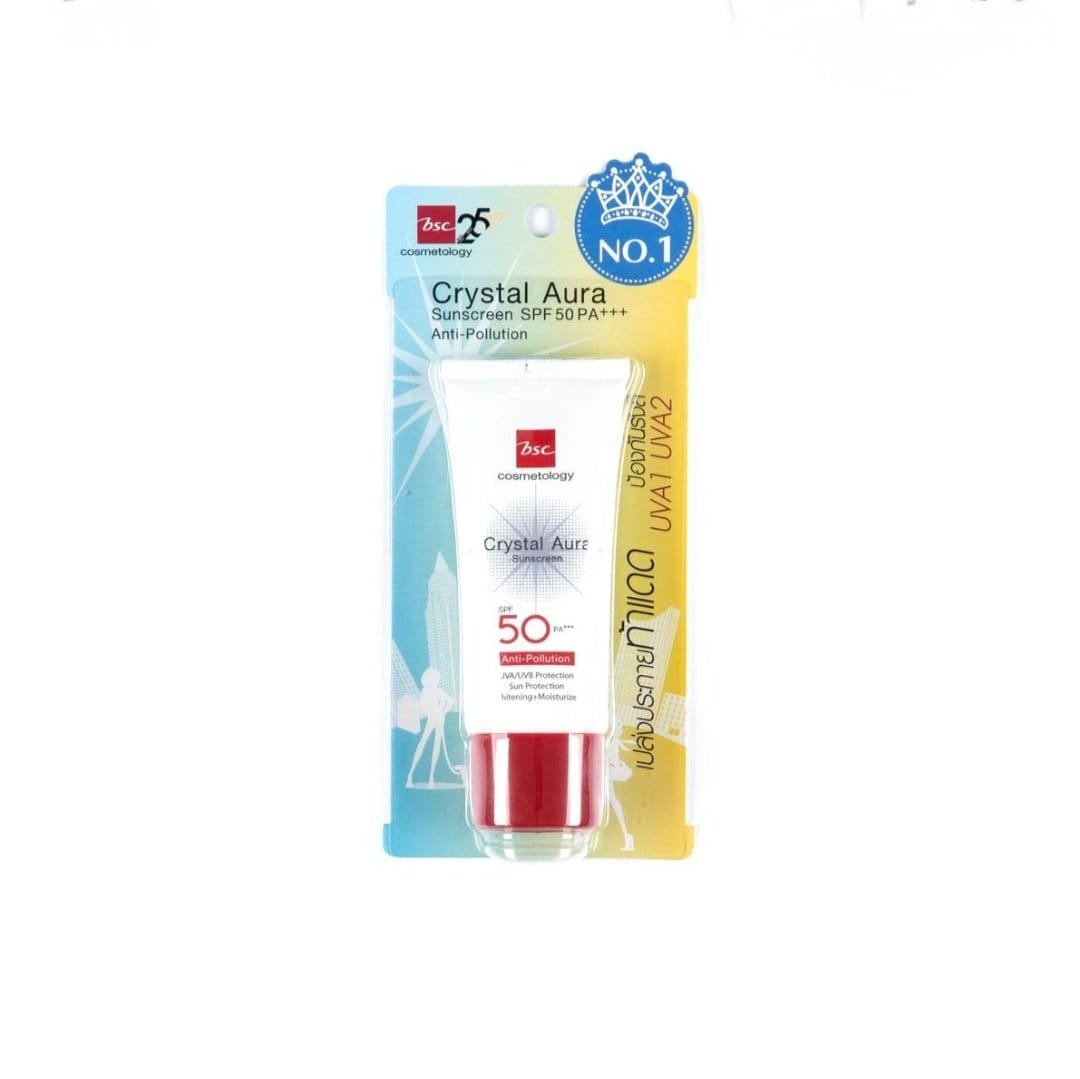 BSC Crystal Aura Sunscreen Anti-Pollution SPF50 PA+++ (25g)