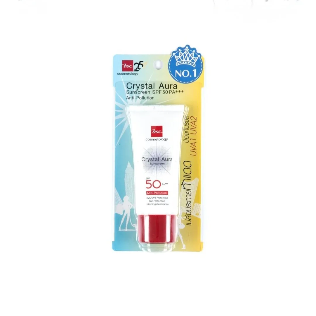 BSC Crystal Aura Sunscreen Anti-Pollution SPF50 PA+++ (25g)
