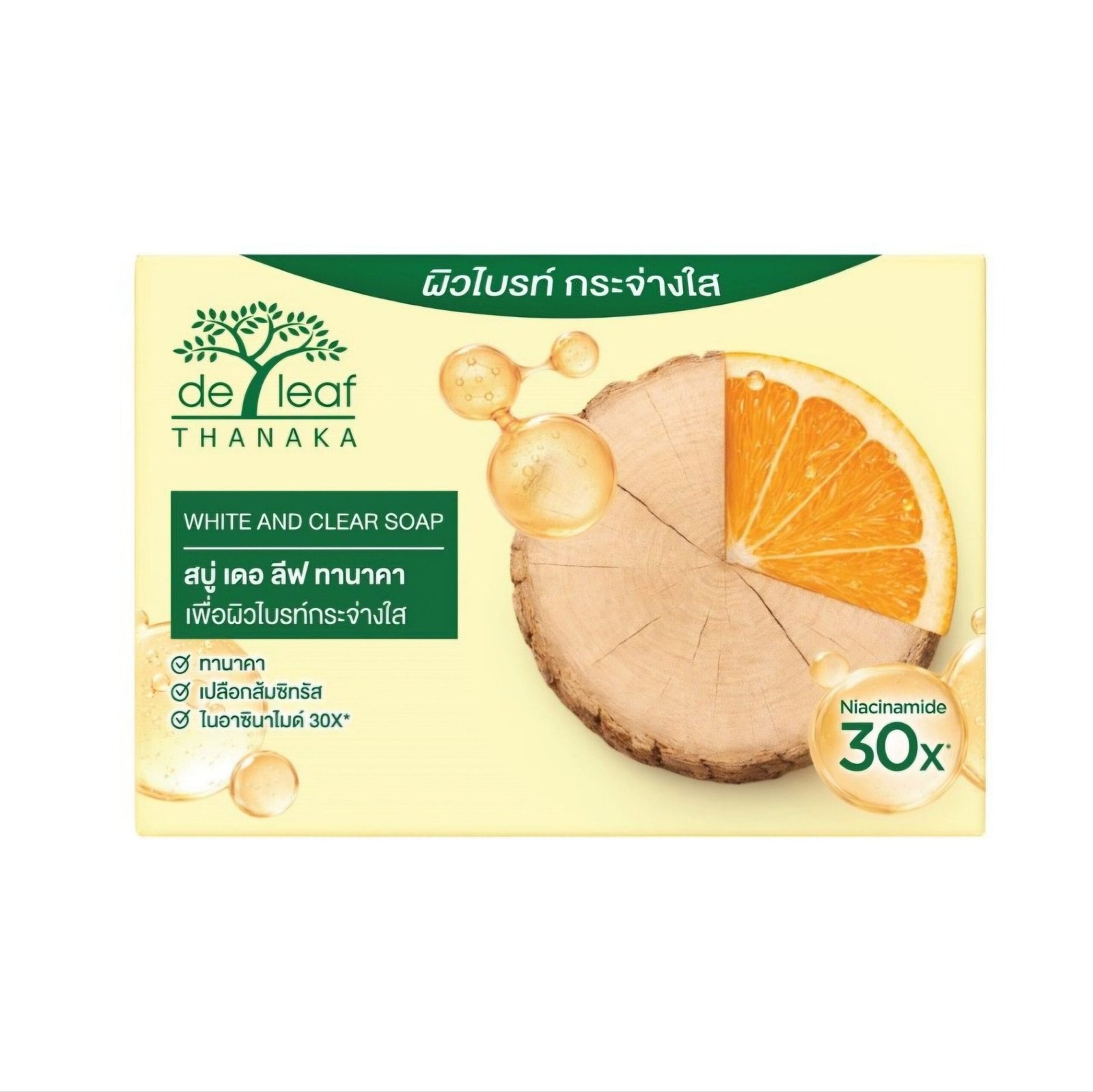 de-leaf-thanaka-moisturizing-whitening-soap-100g