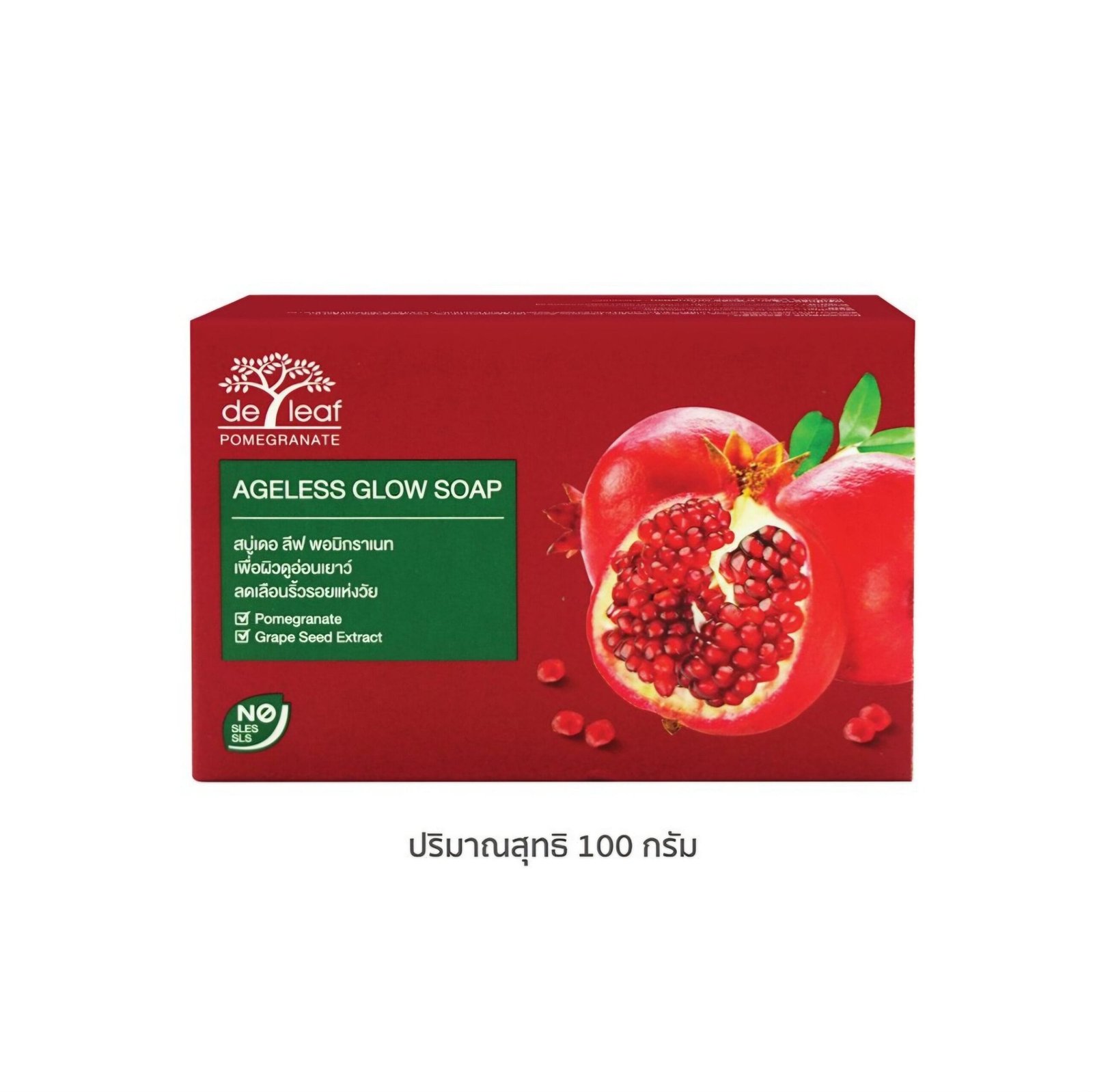 de-leaf-pomegranate-ageless-glow-soap-100g