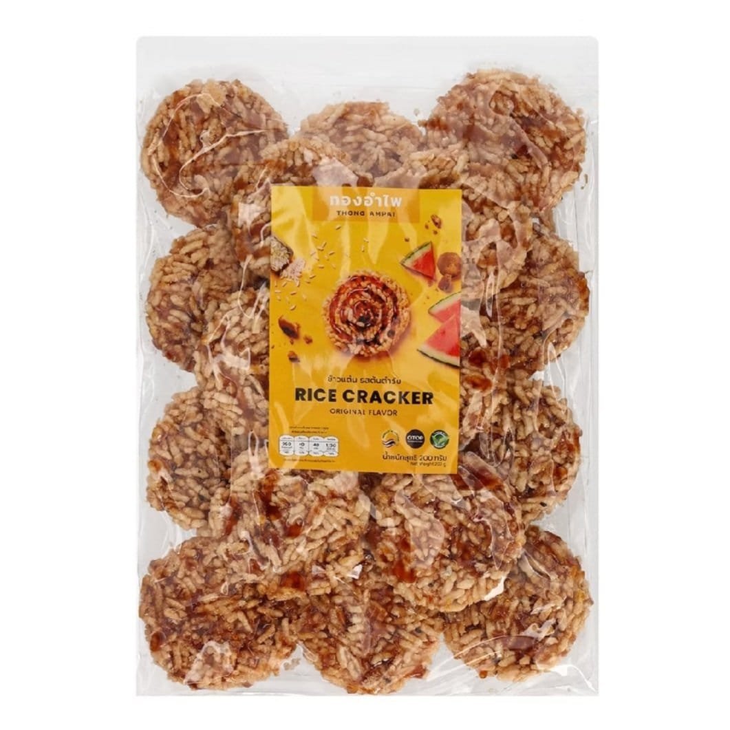Thong Ampai Rice Cracker – Original Flavor (180g × 3 packs) - Image 2