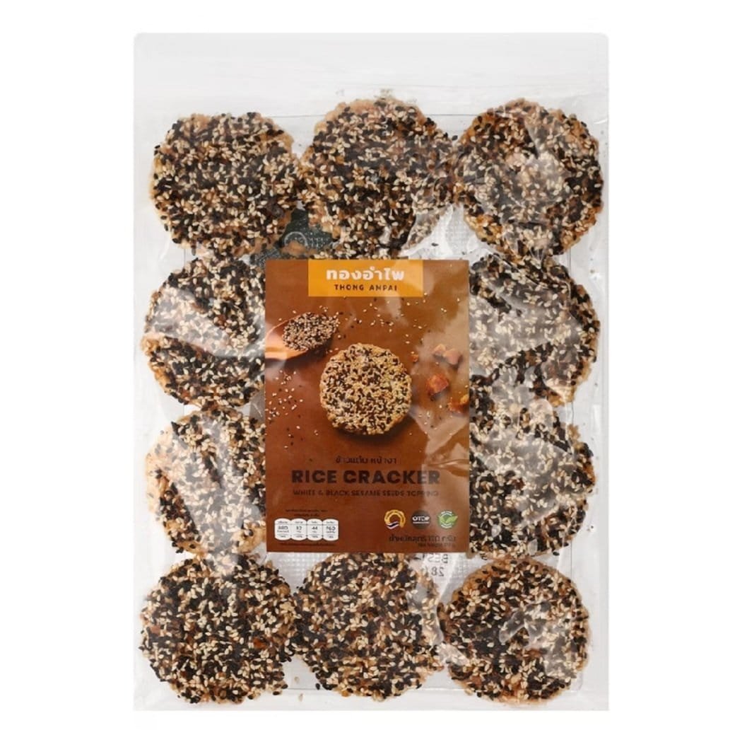 Thong Ampai – Sesame Rice Crackers (170g × 3 Packs) - Image 3