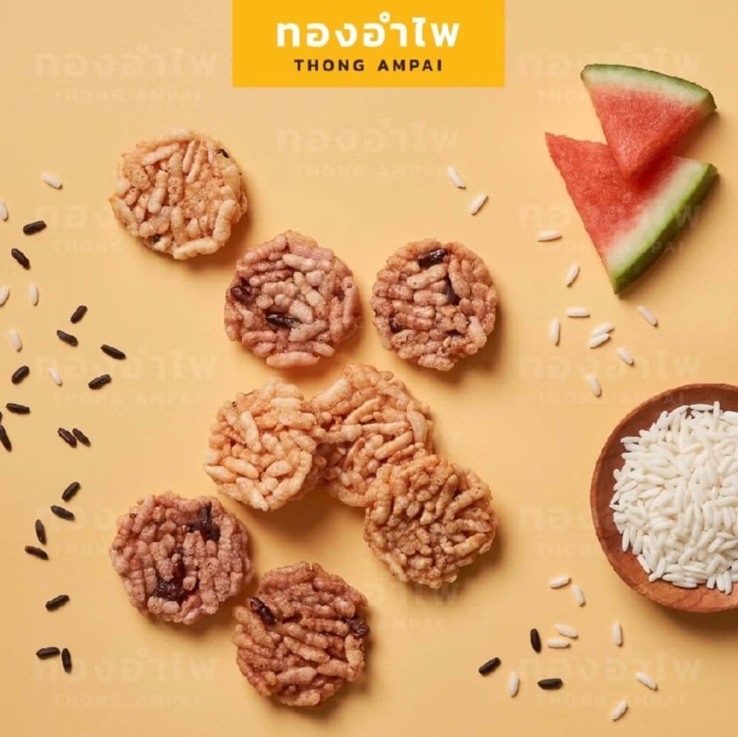 Thong Ampai Mini Rice Crackers – Original Flavor 170g. - Image 2