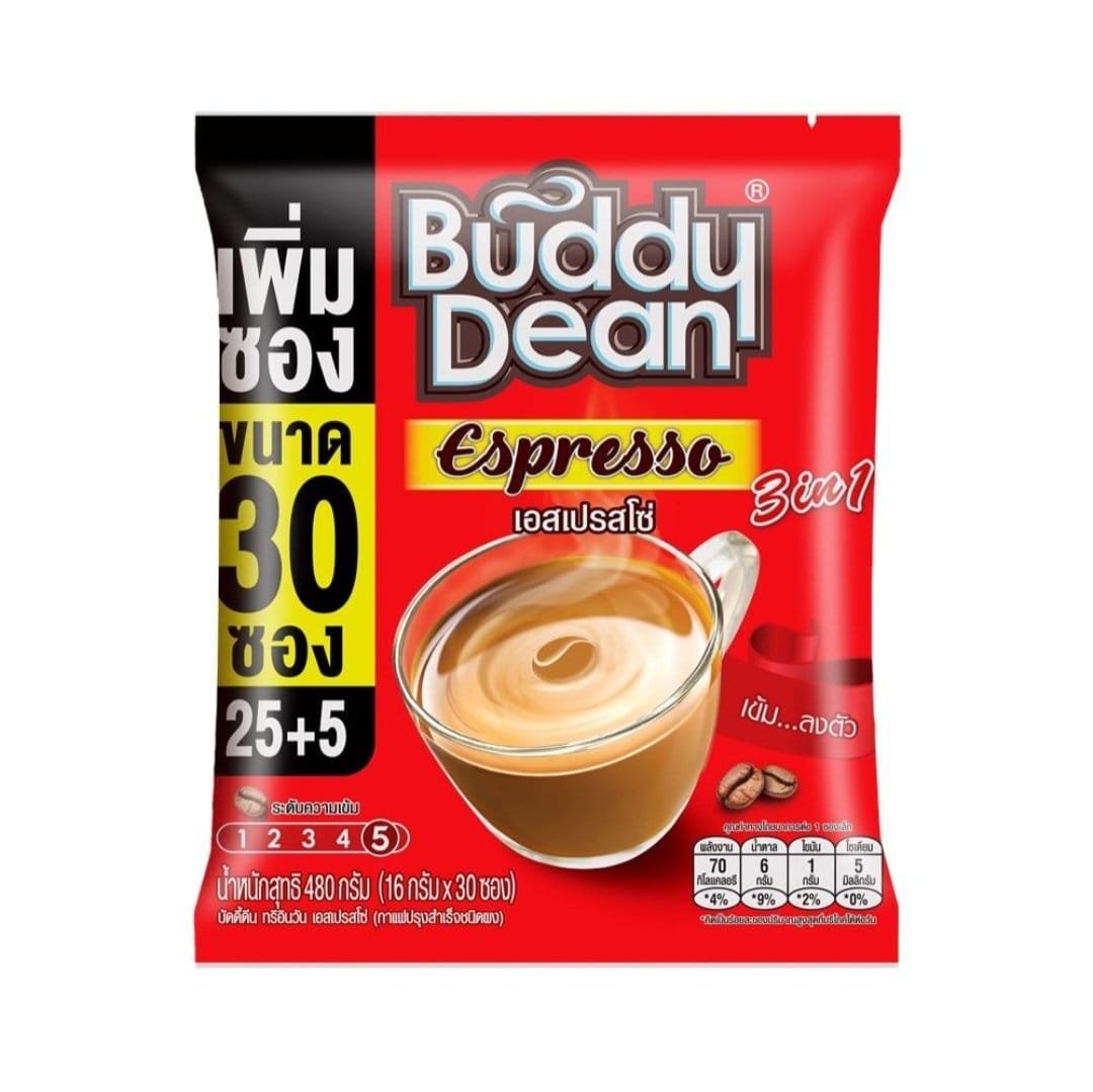 BUDDY DEAN ESPRESSO 3-IN-1 (16g.× 30 Sachets) 480g.