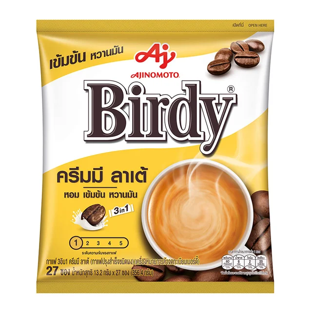 BIRDY 3in1 Creamy Latte (Instant Coffee Mix) 13.2 g 27 sachets - Image 2