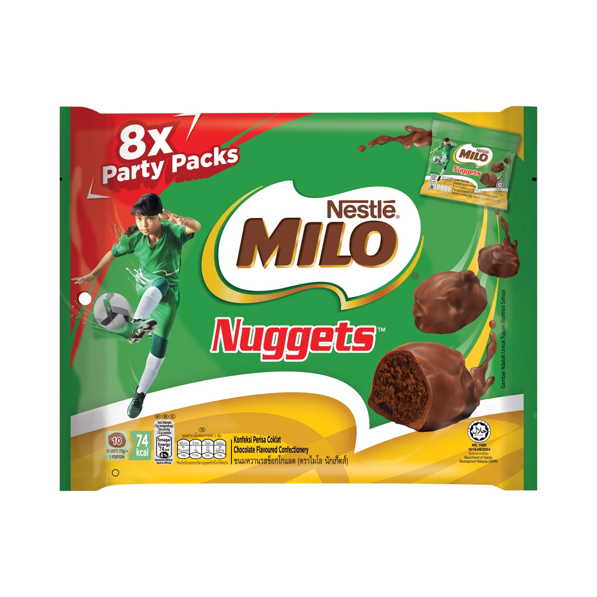 MILO Nuggets Chocolate 15g. Pack 8