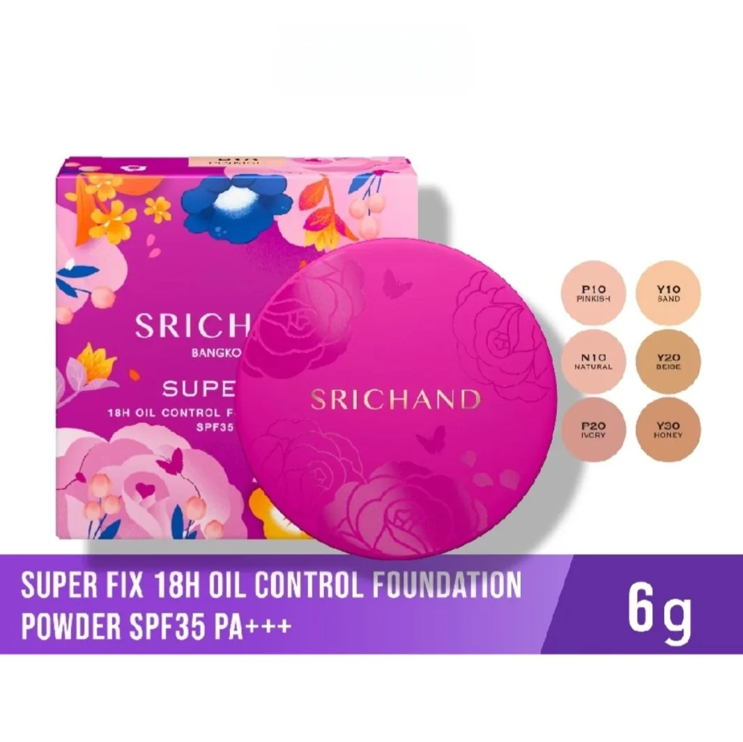 Srichand Super Fix 18H Oil Control Foundation Powder SPF35 PA+++ 6g.